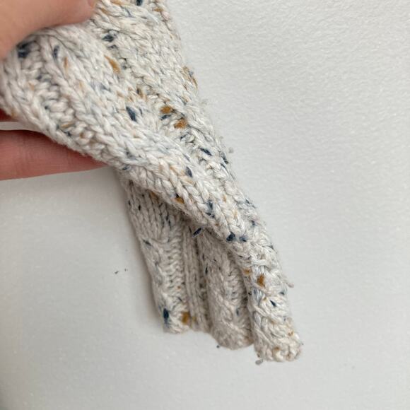 Vintage St. John's Bay Womens M Beige Marled Cable Knit Long Sweater Fisherman - Picture 14 of 14